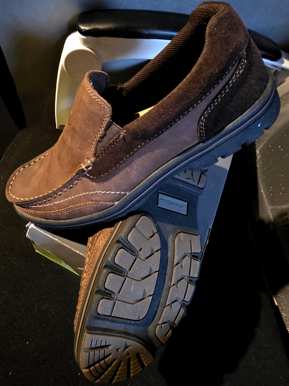 Eddie Bauer Men's Brown Suede Slip-On Loafers